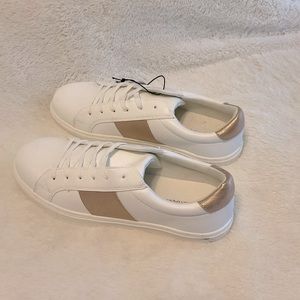 Rose Gold and white Lane Bryant sneakers. Size 11W